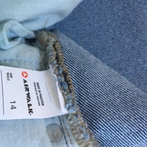 AIRWALK Denim Jeans Women's Size 14 Light Blue Wide Leg - Picture 5 of 8
